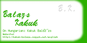 balazs kakuk business card